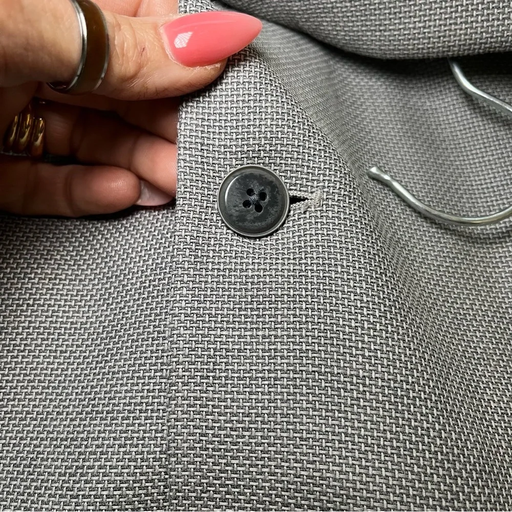MICHAEL Kors Silk Wool Blazer Sportcoat 46L Gray 3 Button‎ Corporate Office